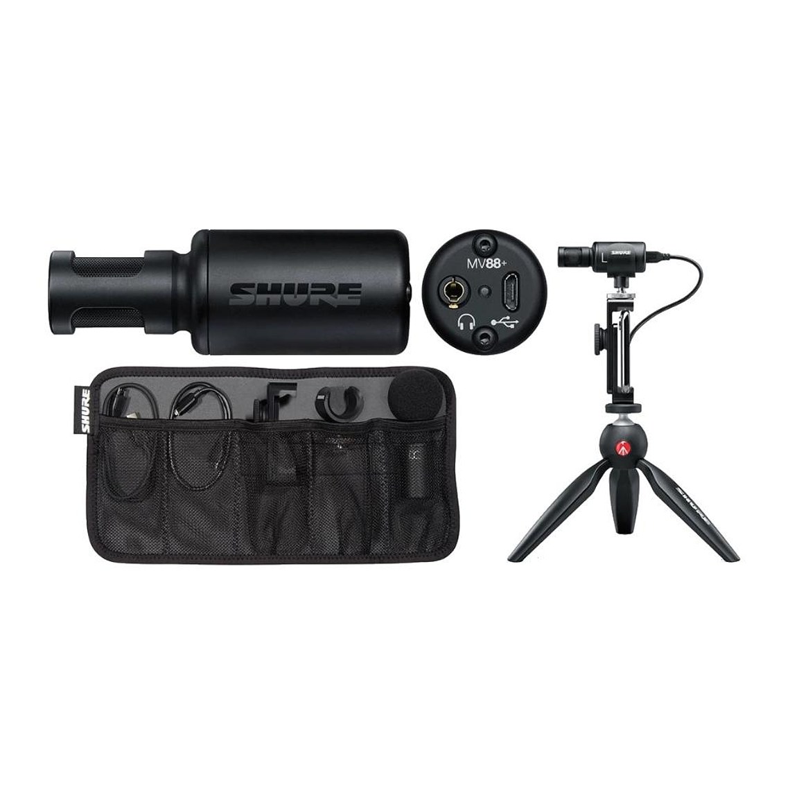 Kit produccion video portatil Shure MV88+SE215-CL Bundle 2