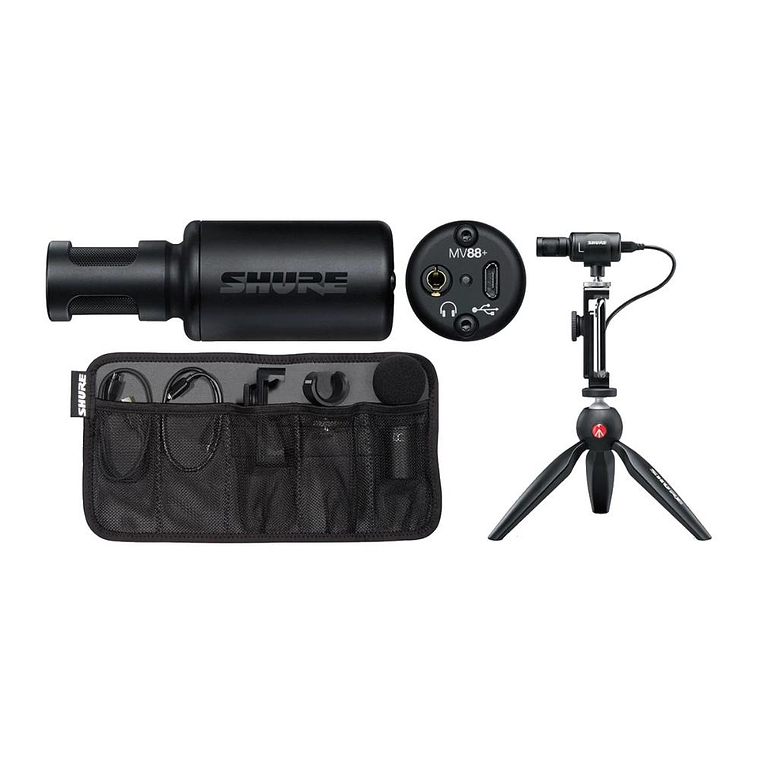 Kit produccion video portatil Shure MV88+SE215-CL Bundle 2