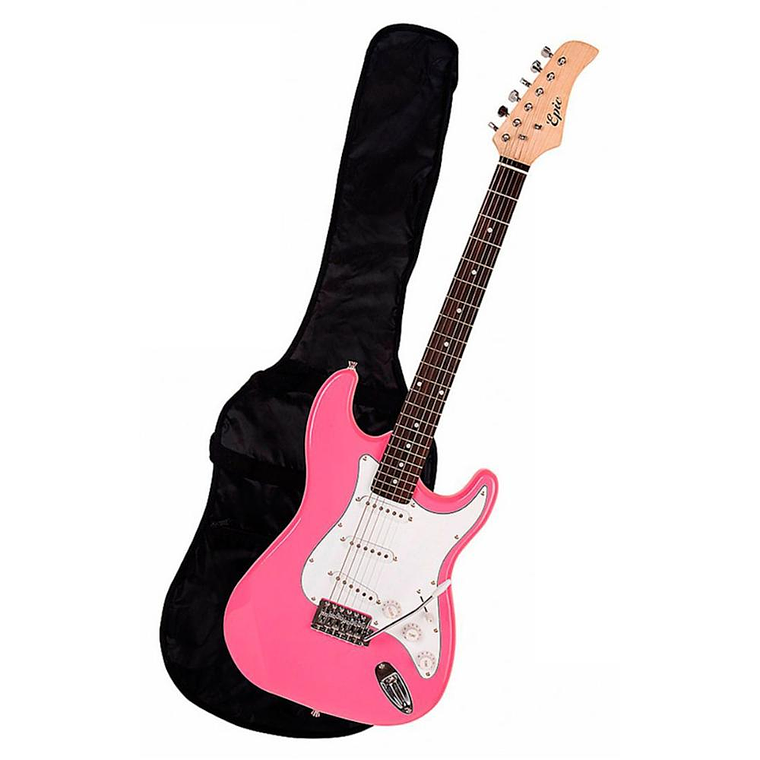Guitarra Electrica Epic Rosa con funda 1