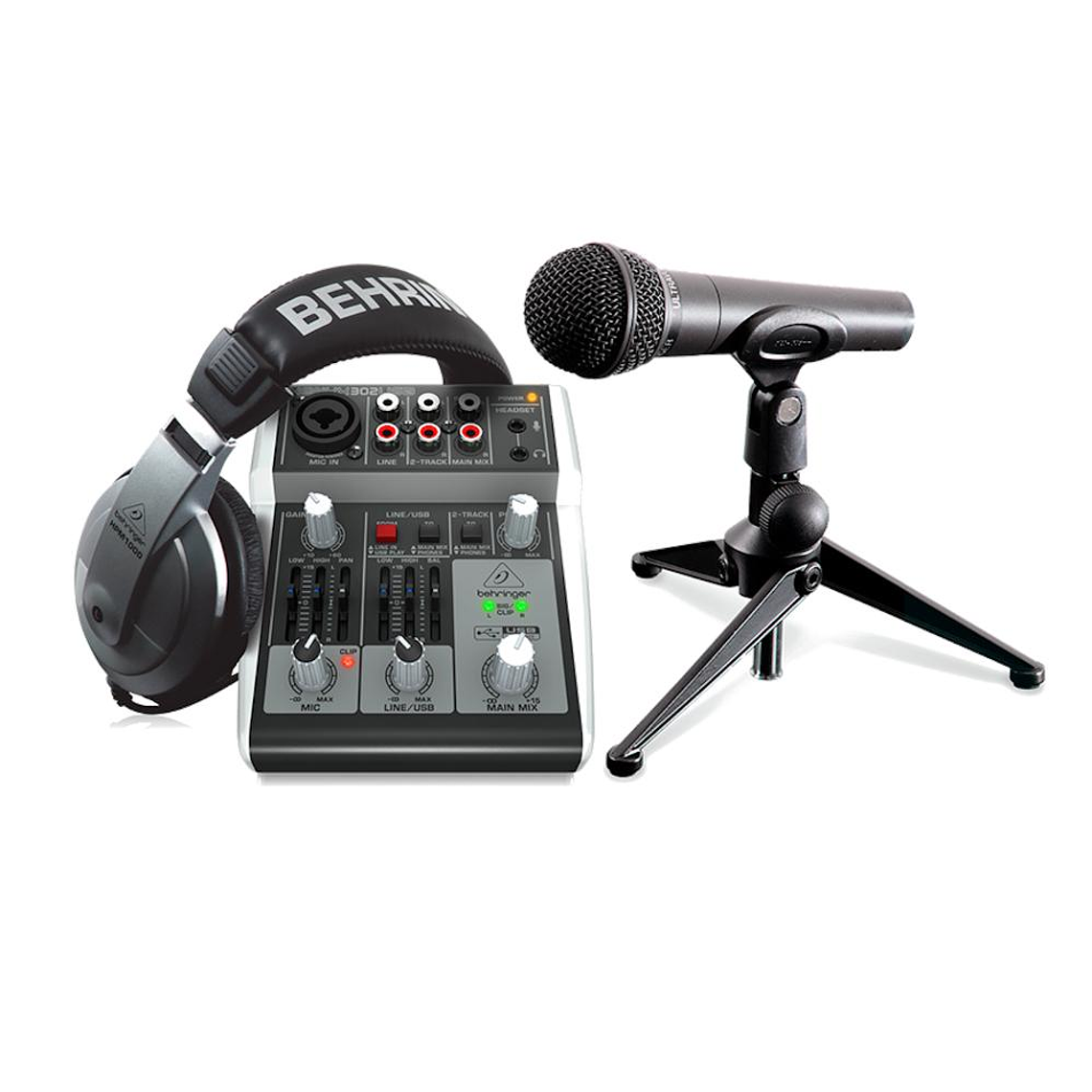 Set de grabacion Behringer PODCASTUDIO 2 USB 1
