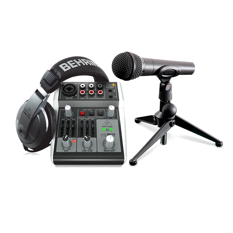 Set de grabacion Behringer PODCASTUDIO 2 USB 1