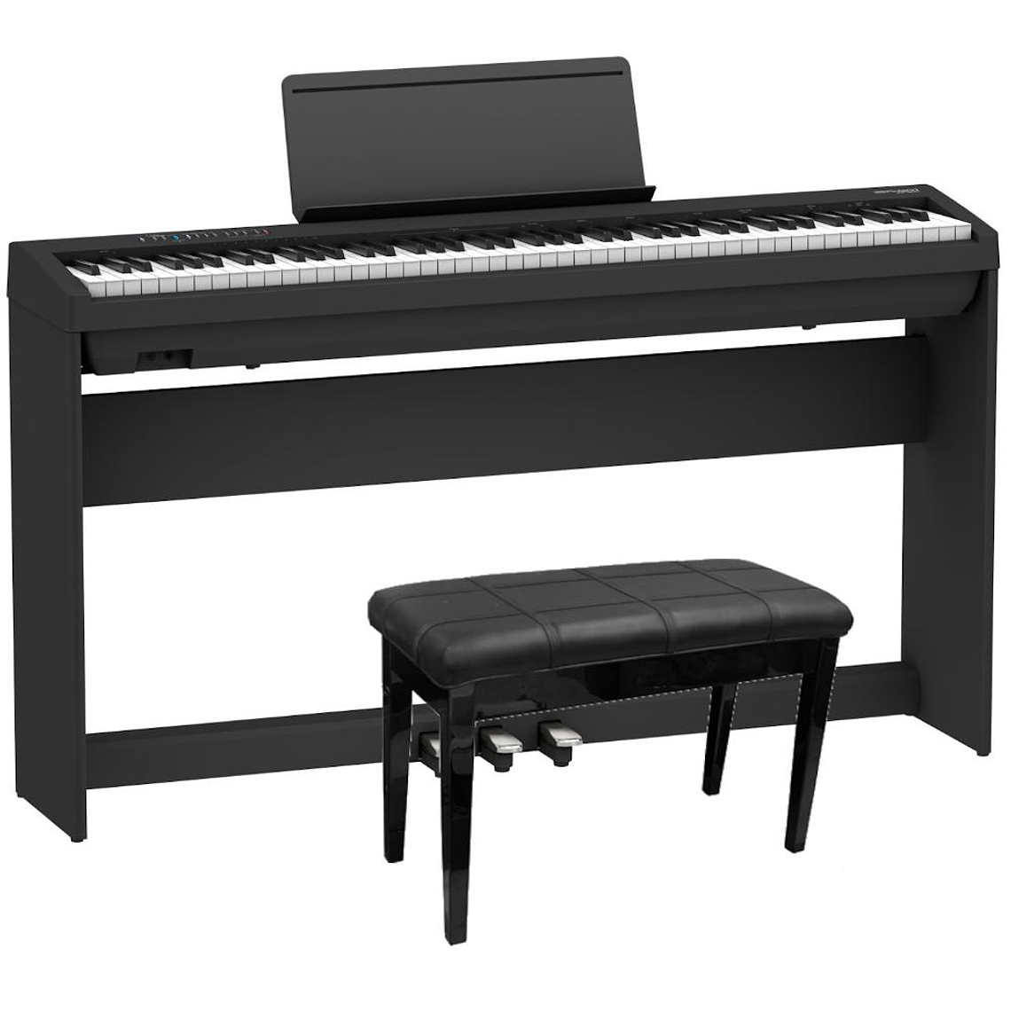 Piano digital Roland FP-30X con mueble, pedalera y banqueta 1