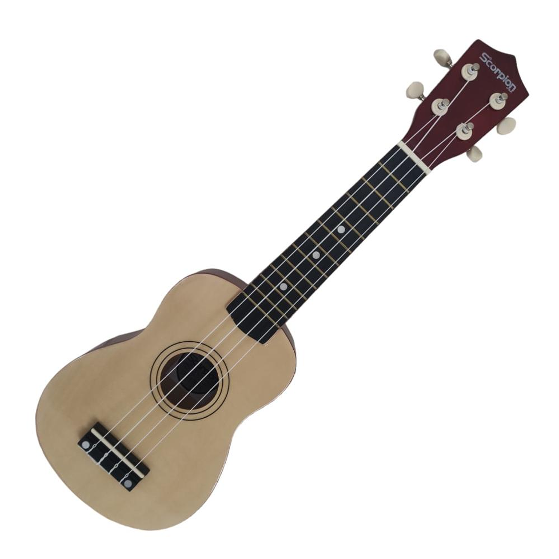 Set completo ukelele soprano Scorpion SCKUK-30S Natural 2