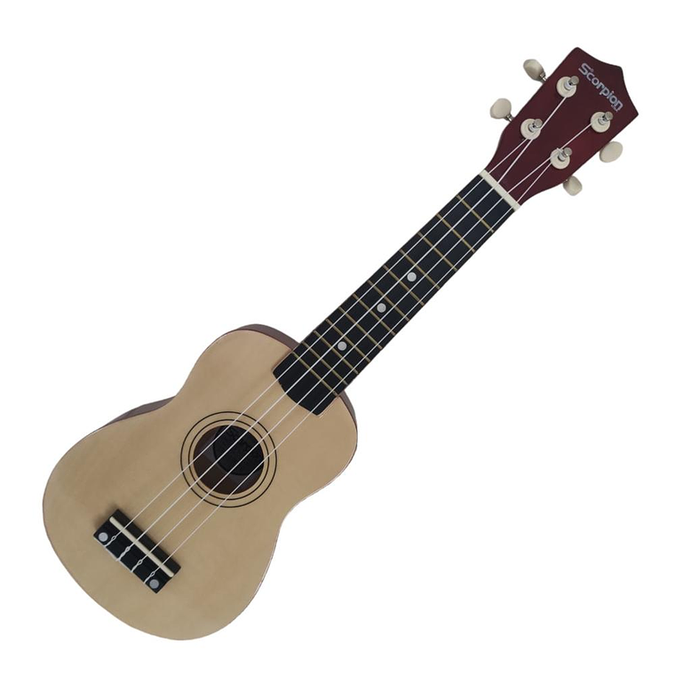 Set completo ukelele soprano Scorpion SCKUK-30S Natural 2