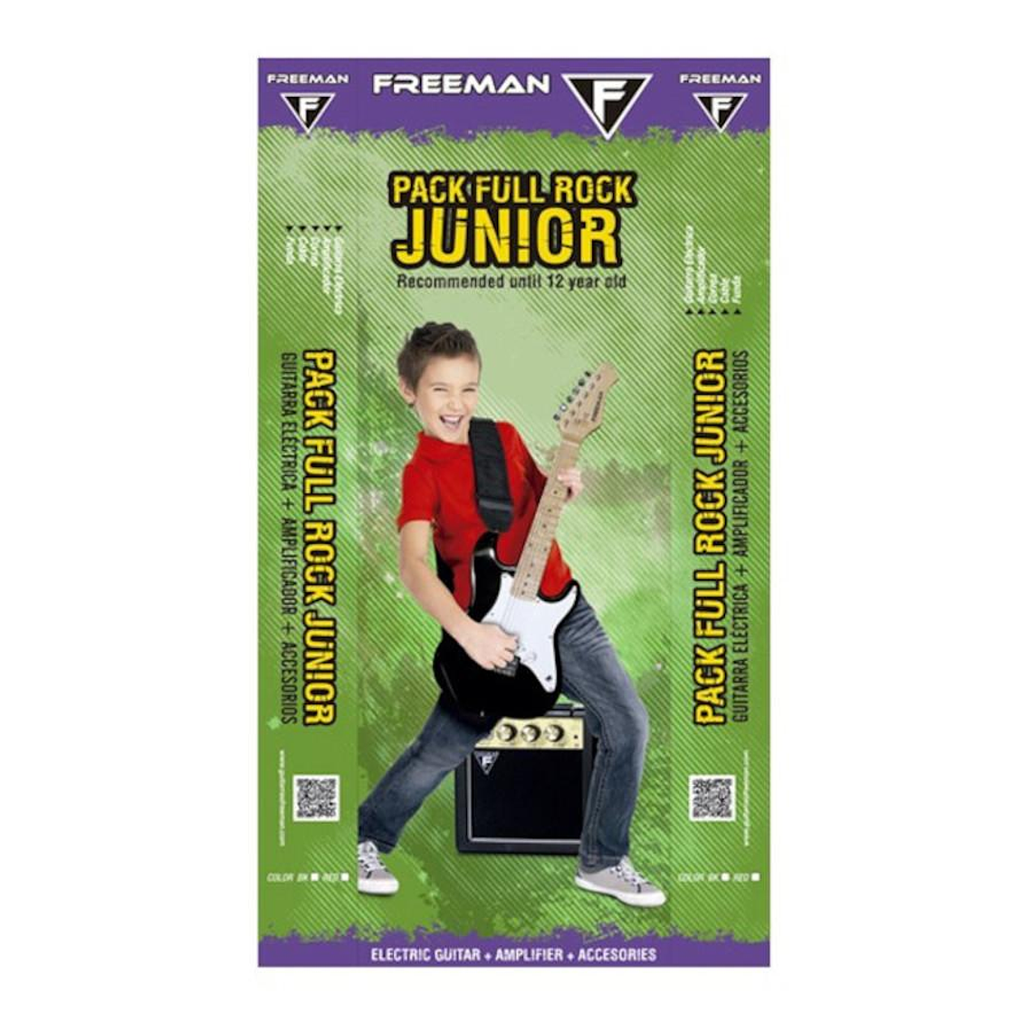 Set de guitarra electrica para niño Freeman Strato Kid RD 1