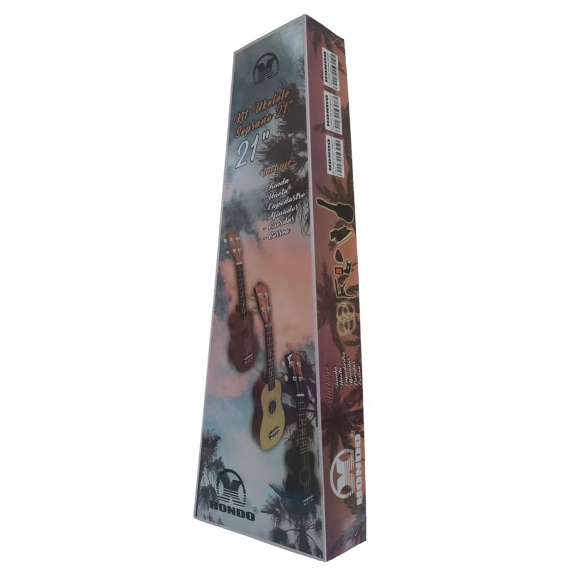 Set completo ukelele soprano Hondo SCKUK-30H Natural 3