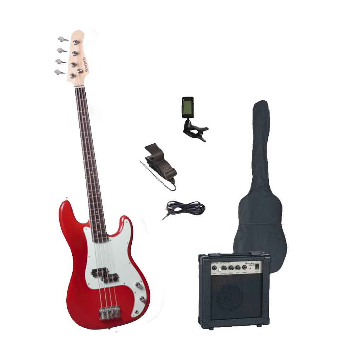 Set de bajo electrico Scorpion PSB-200 RD 1