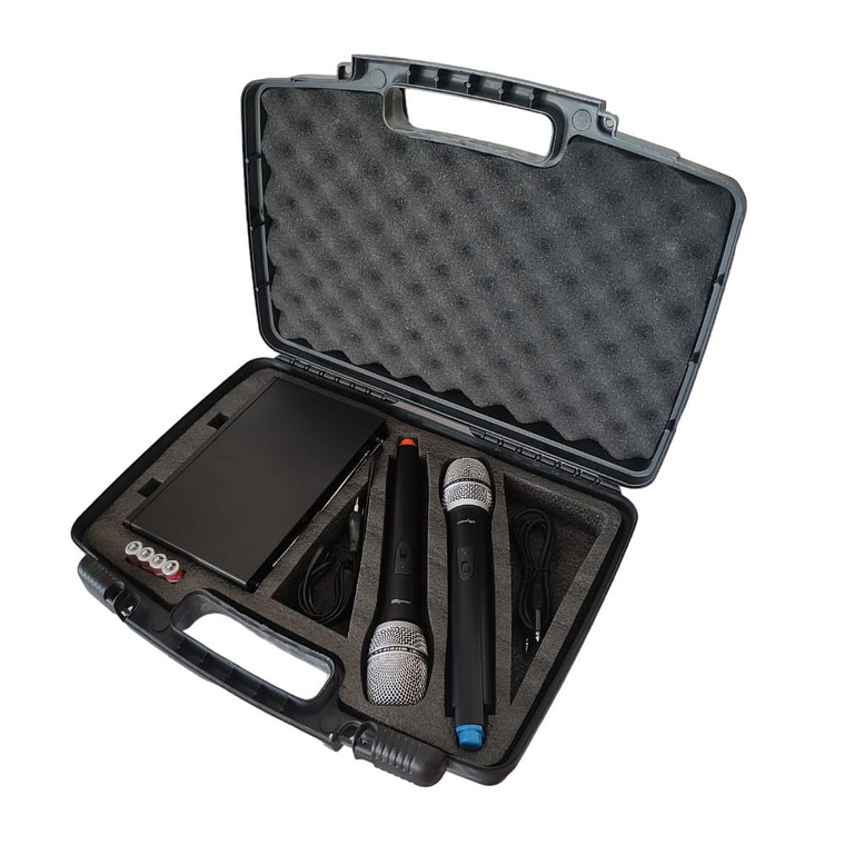 Set 2 microfonos inalambricos VHF CarverPro MVI-60/CS 3