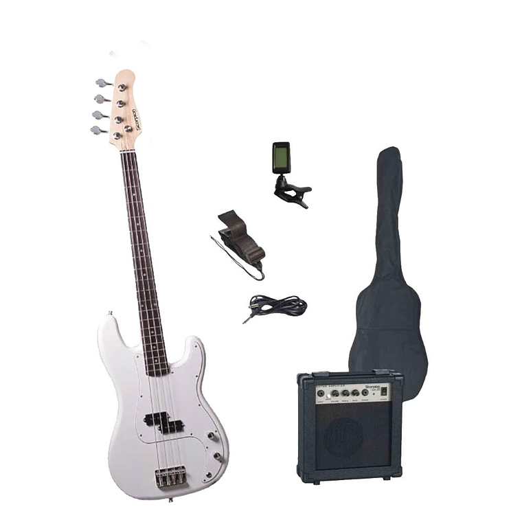 Set de bajo electrico Scorpion PSB-200 WH 1