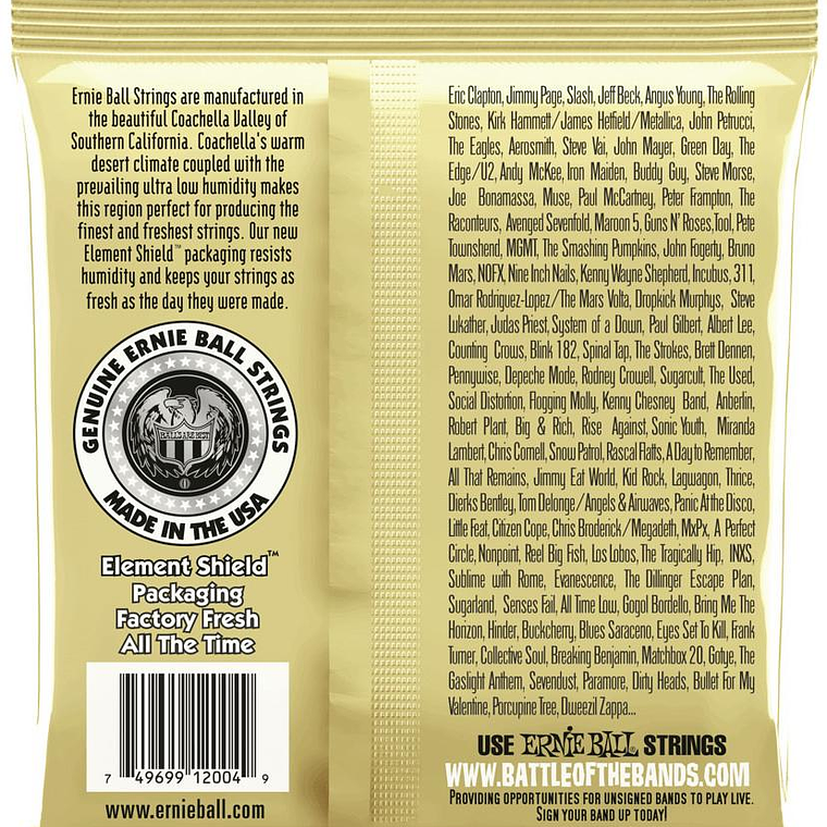 Cuerdas para guitarra acustica Ernie Ball P02004 2