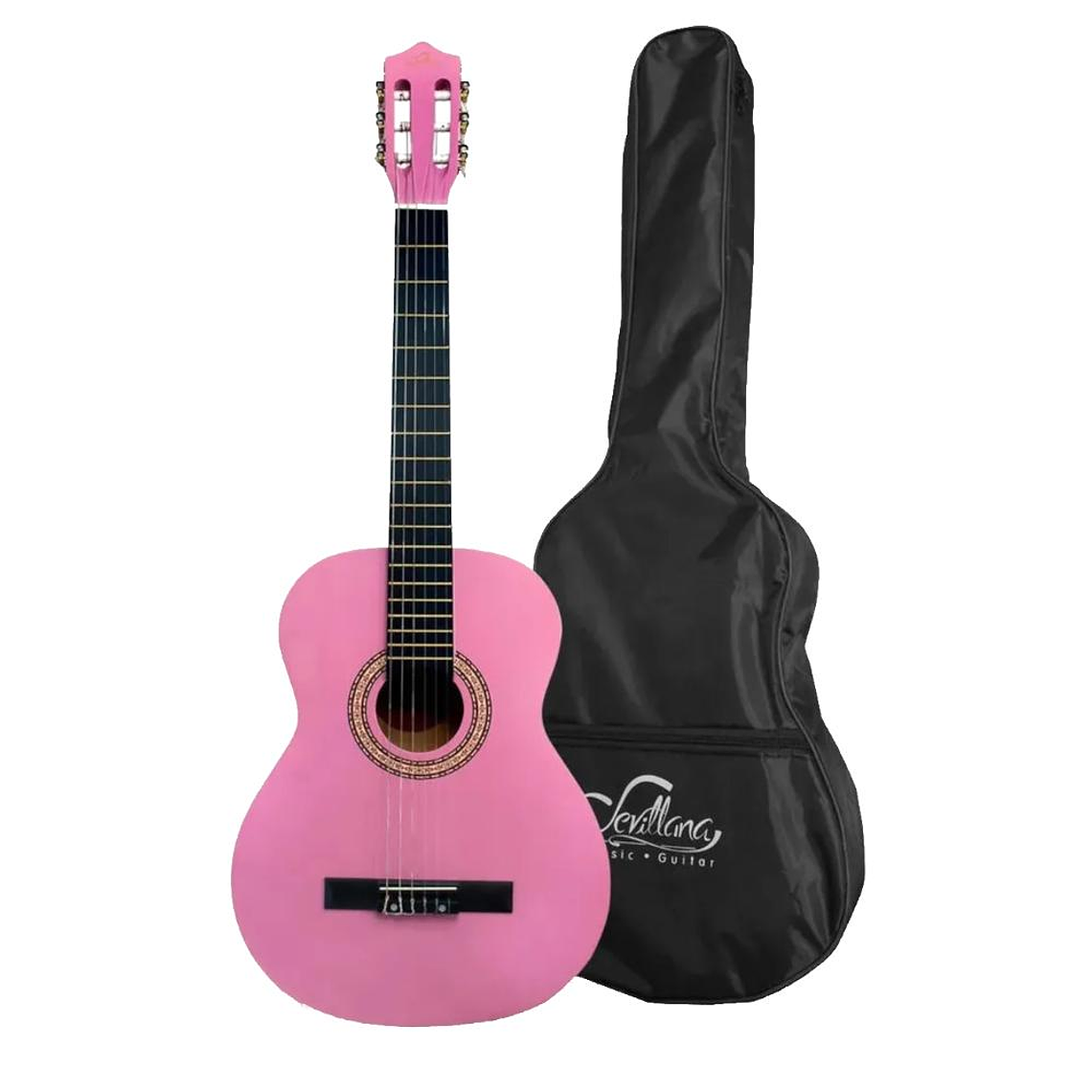 Guitarra Acustica 30'' Sevillana 08457 Pink 1