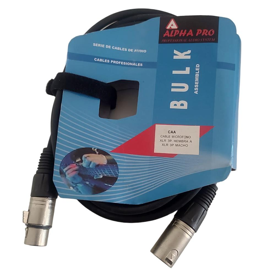 Cable XLR Microfono/Audio 10mt Alpha Pro BULK CAA-710 2