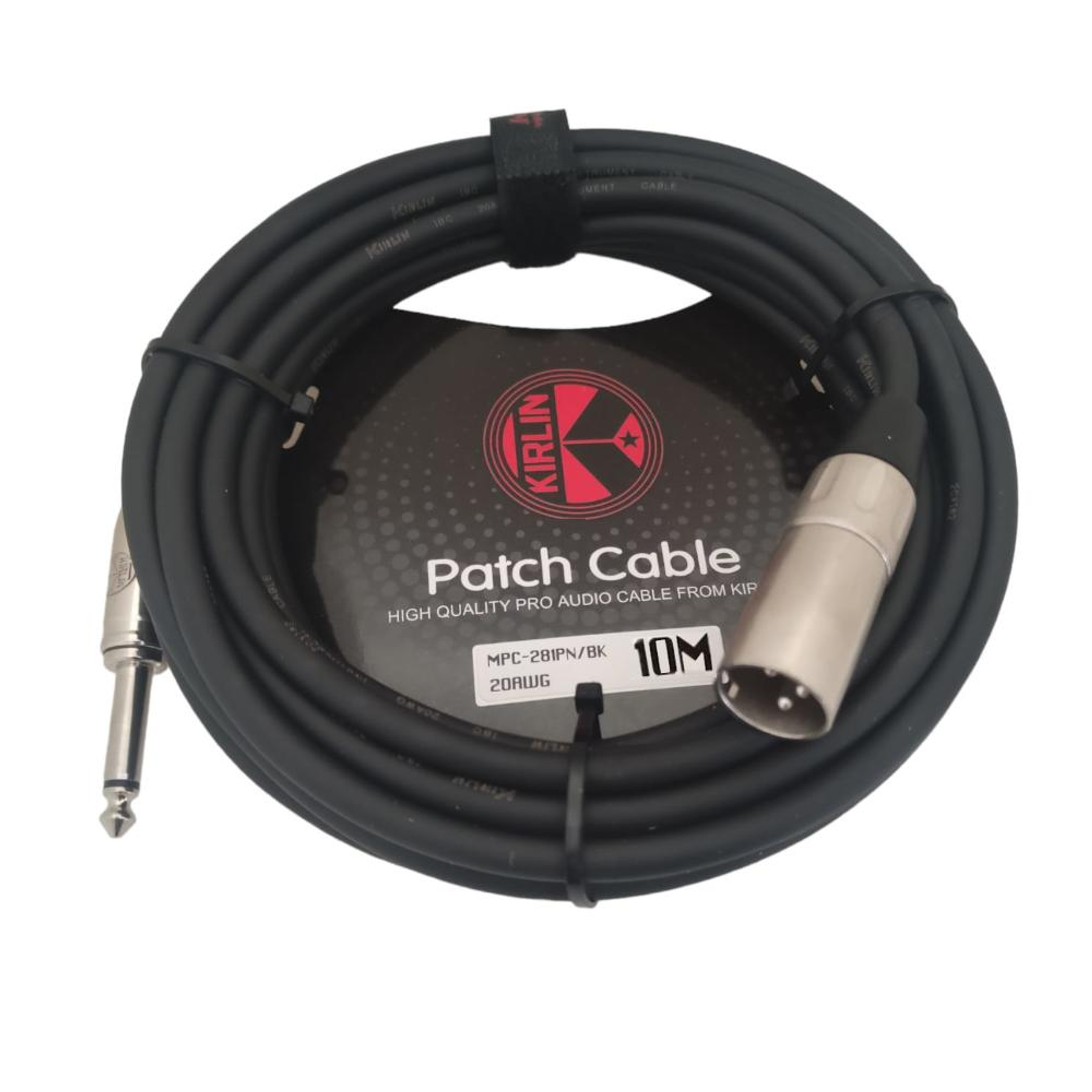 Cable XLR-Plug 6,3mm de 10 mt Kirlin MPC-281PN/BK 10M