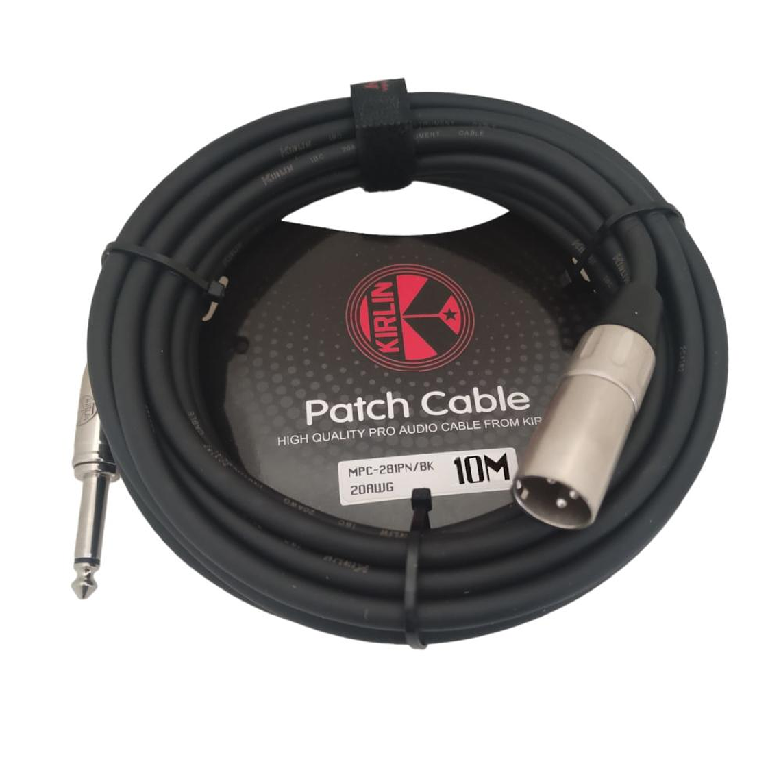 Cable XLR-Plug 6,3mm de 10 mt Kirlin MPC-281PN/BK 10M 1
