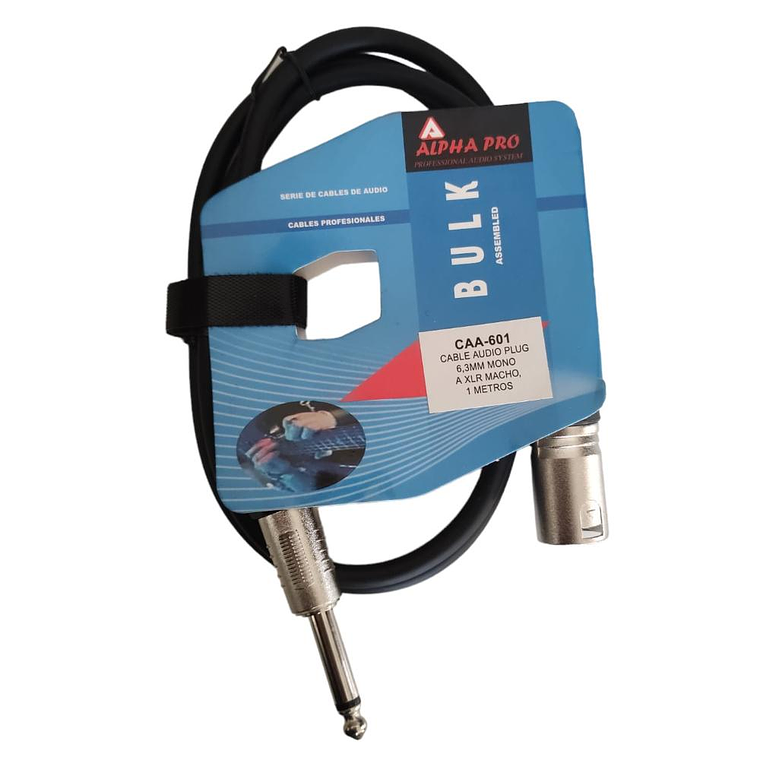 Cable XLR-Plug 6,3mm de 1mt Alpha Pro BULK CAA-601 2