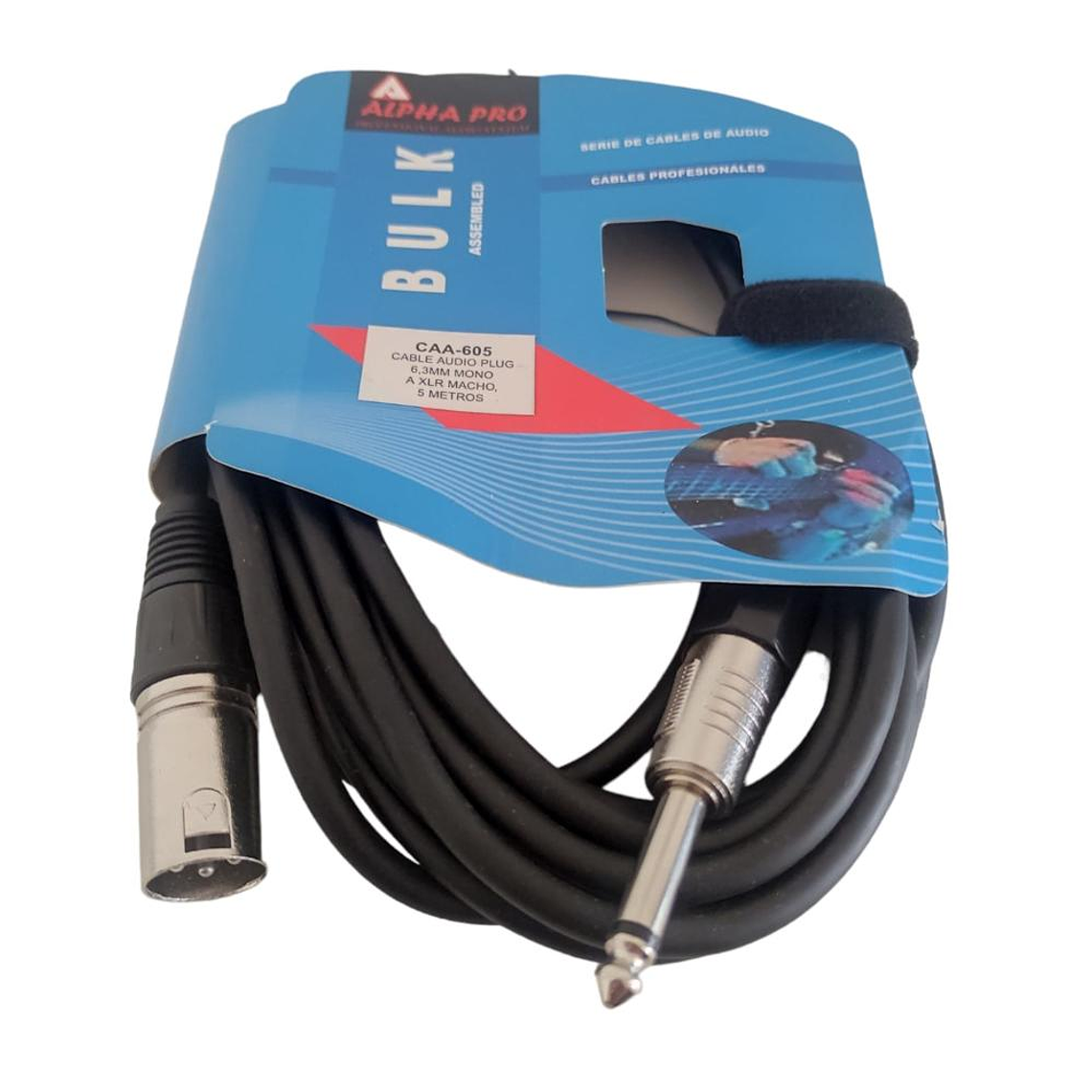 Cable XLR-Plug 6,3mm de 5mt Alpha Pro BULK CAA-605 2
