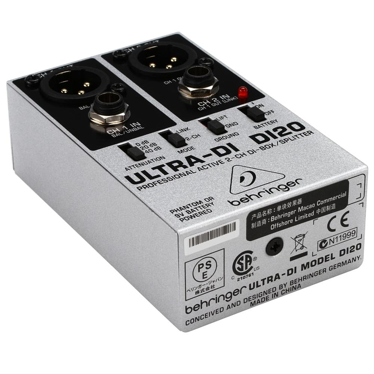 Caja Directa Activa 2 Canales Behringer DI20 2