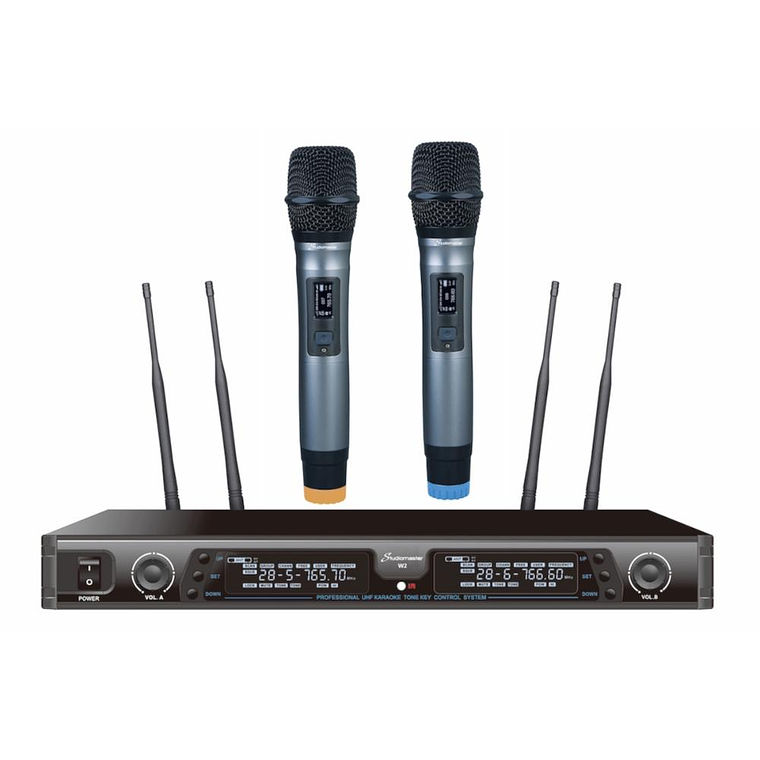 Microfono Inalambrico Doble UHF Studiomaster W2 1