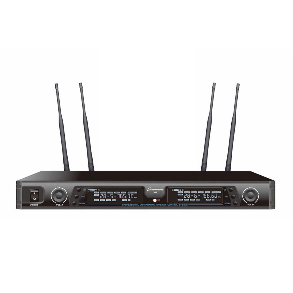 Microfono Inalambrico Doble UHF Studiomaster W2 2