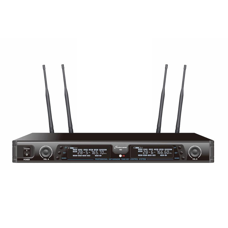 Microfono Inalambrico Doble UHF Studiomaster W2 2