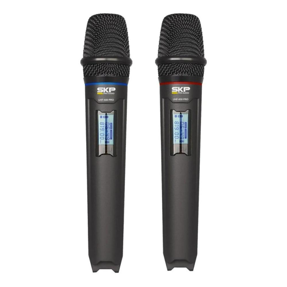 Microfono Inalambrico Doble SKP UHF 600 Pro 2