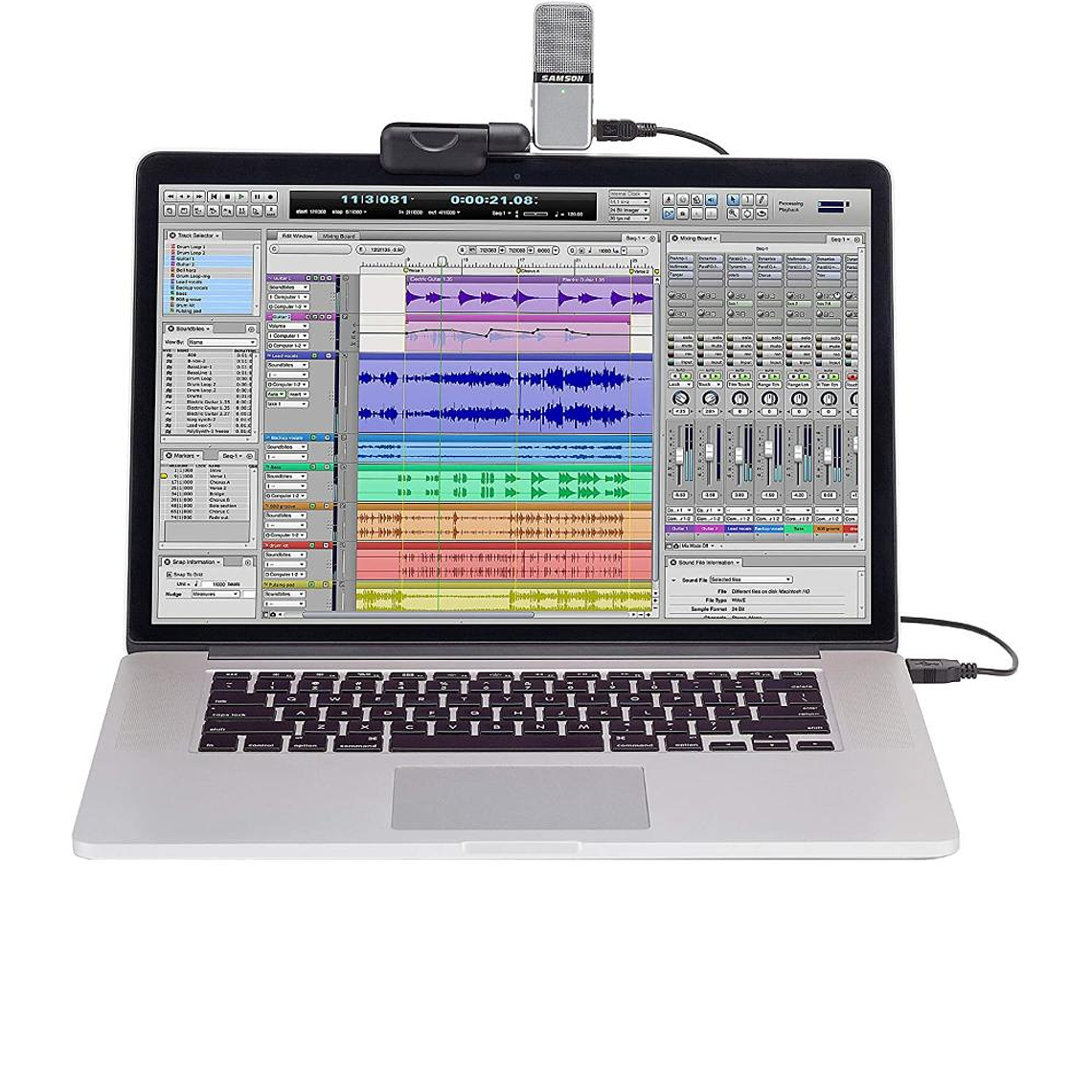 Microfono condensador portable Samson GO MIC USB 3