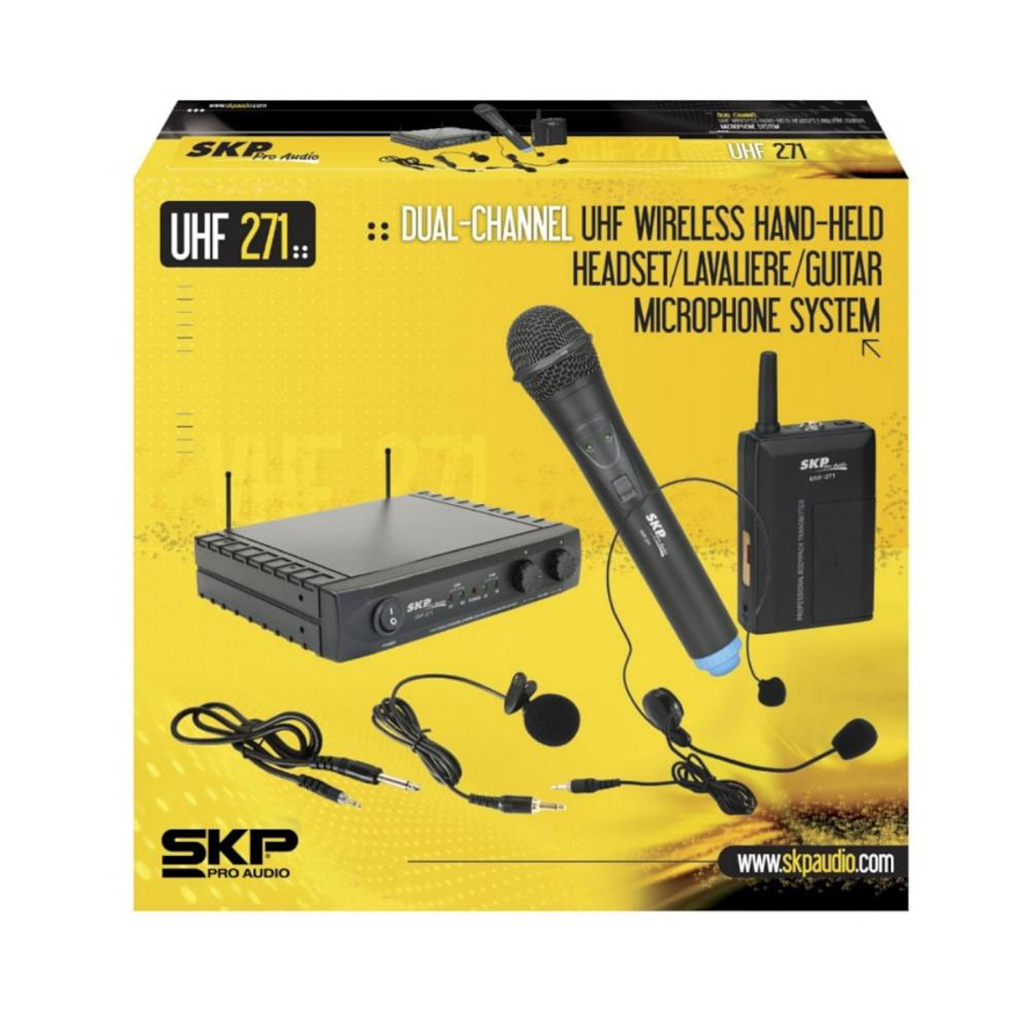 Microfono de Solapa + Cintillo + Mano SKP UHF-271 2