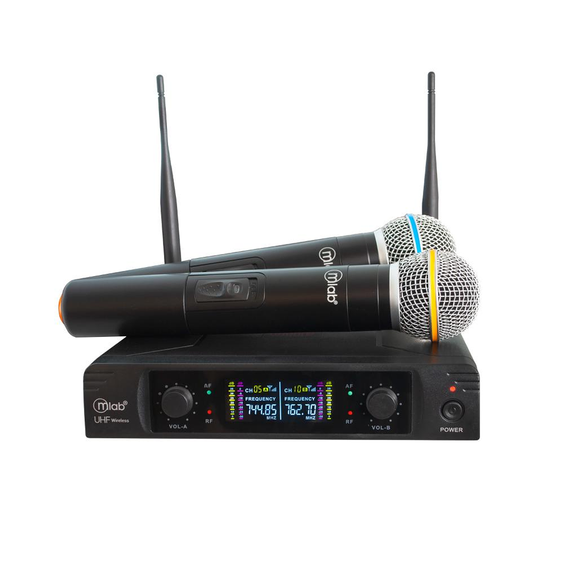Microfono inalambrico UHF de mano doble Mlab 8772 1