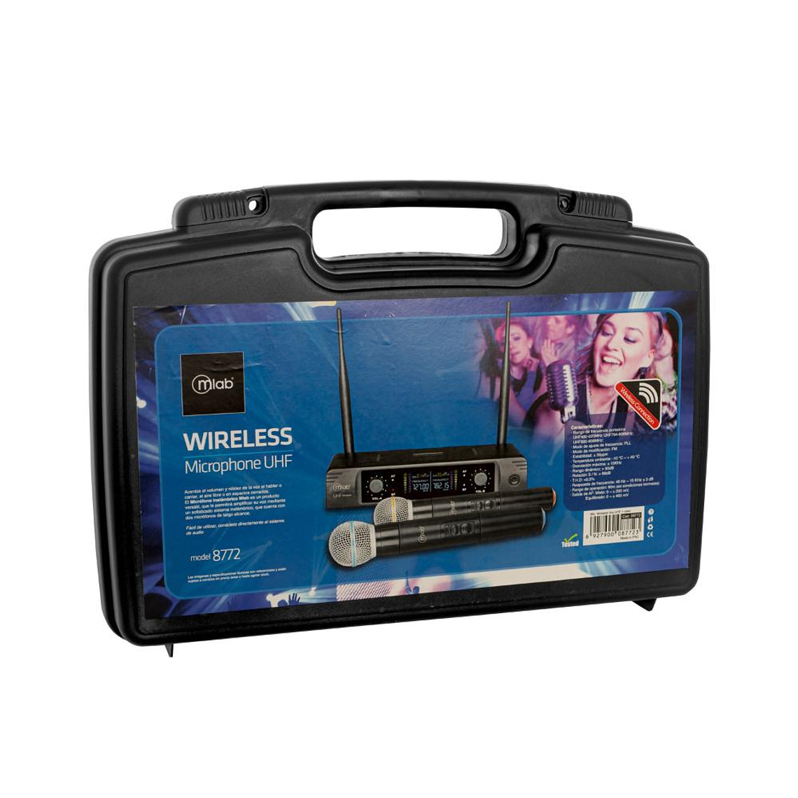 Microfono inalambrico UHF de mano doble Mlab 8772 4