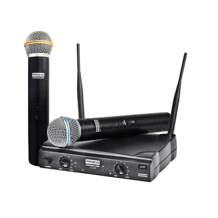 Microfono inalambrico de mano doble Proco U-2008 MM 1