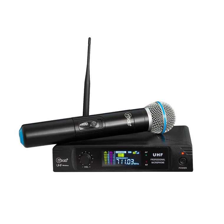 Microfono inalambrico UHF de mano Single Mlab 8771 1