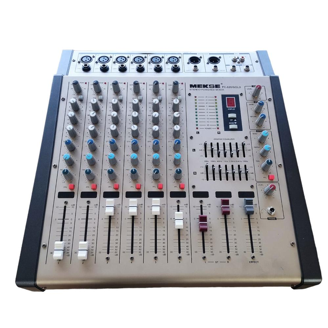 Mixer Amplificado Estereo 6 canales Mekse PC-620/GOLD 2