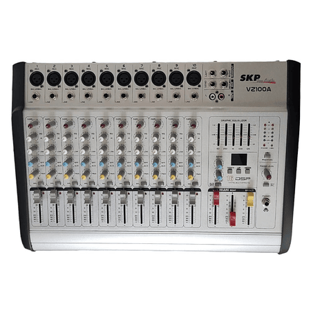 Mixer Amplificado 10 canales SKP VZ-100A Gris