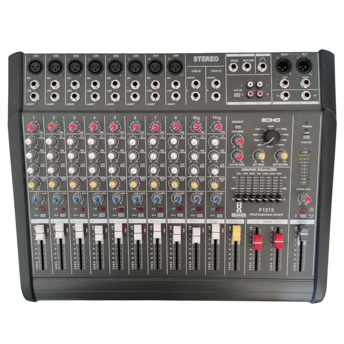 Mixer Amplificado 12 Canales Aurax F1213 1