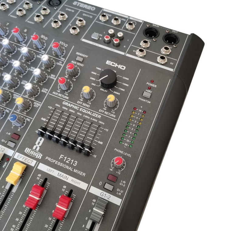 Mixer Amplificado 12 Canales Aurax F1213 2