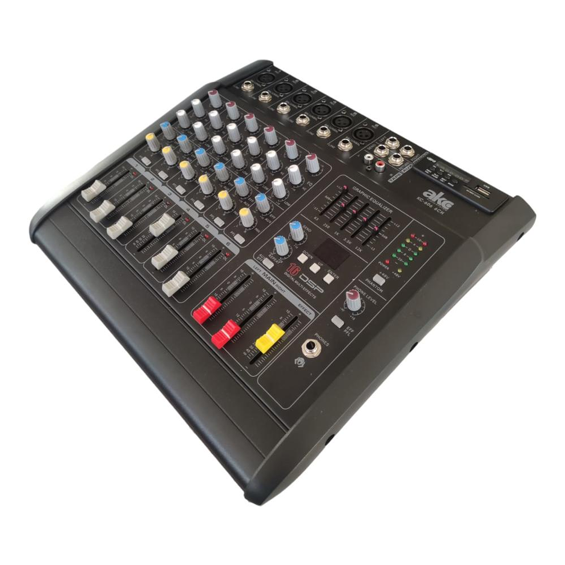 Mixer Amplificado 6 canales AKC KC-606 2