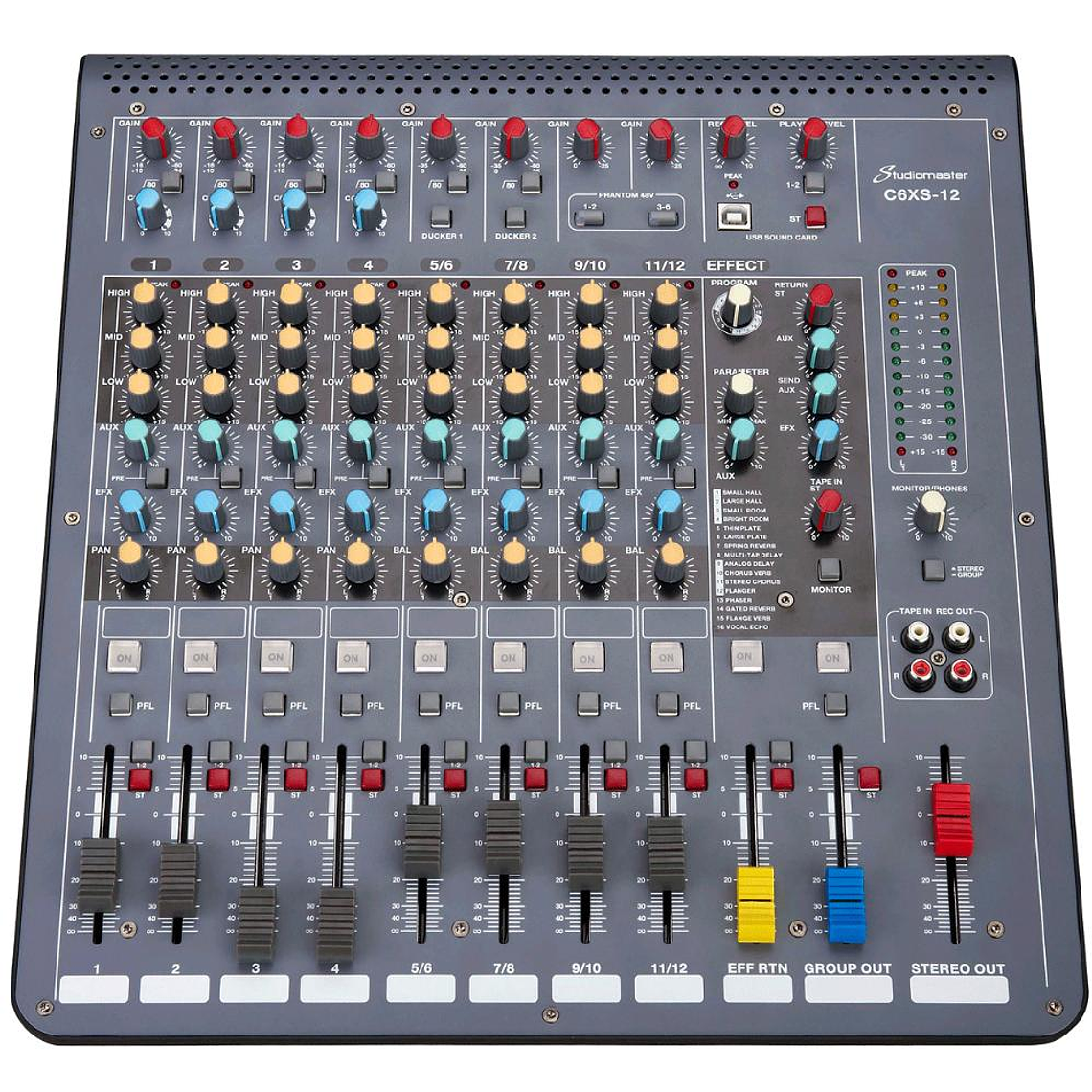 Mixer Analogo 12 Canales Studiomaster C6XS-12 1