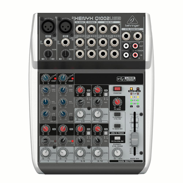Mixer Analogo 10 canales Behringer Xenyx Q1002USB 1