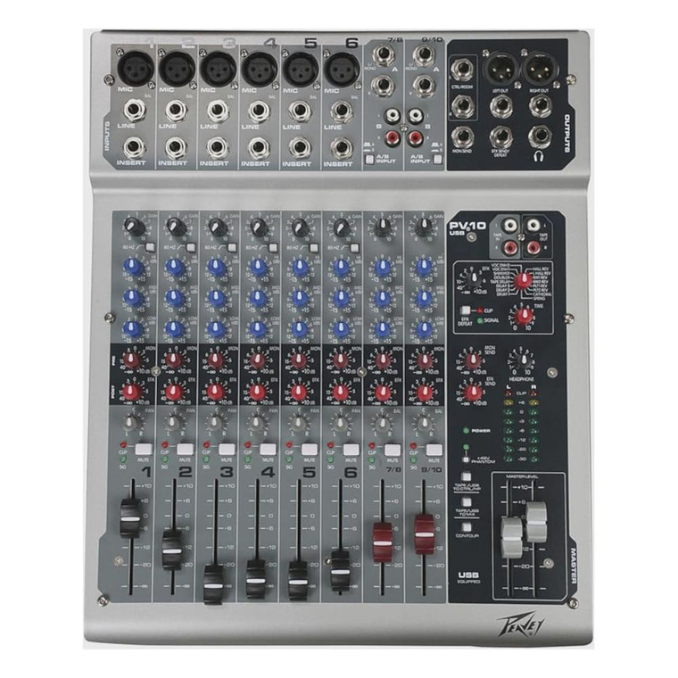 Mixer Analogo 10 canales Peavey PV10 USB 1