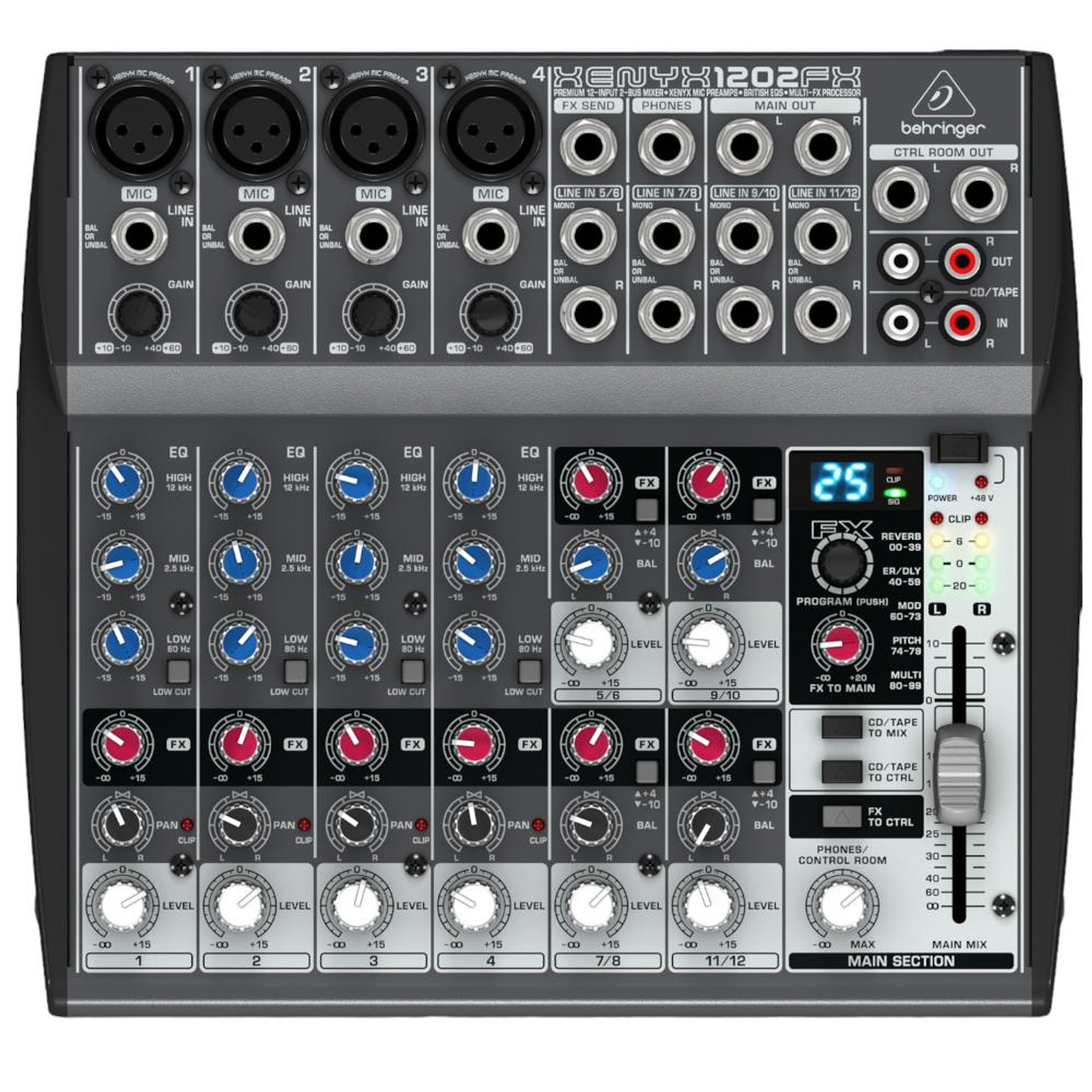 Mixer Analogo 12 canales Behringer XENYX 1202FX