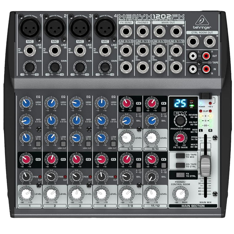 Mixer Analogo 12 canales Behringer XENYX 1202FX 1