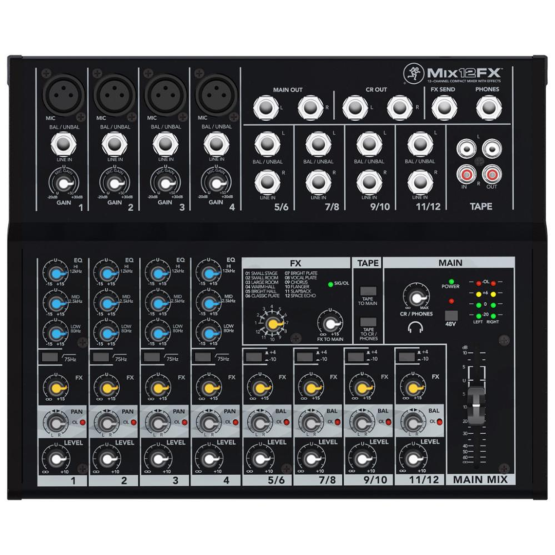 Mixer Analogo 12 canales Mackie Mix12FX 1