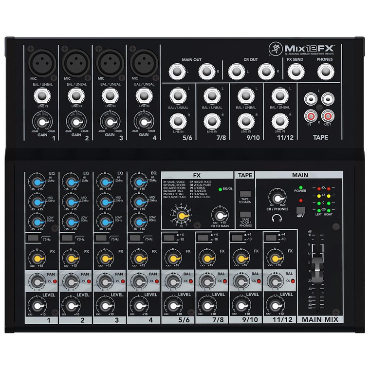 Mixer Analogo 12 canales Mackie Mix12FX 1