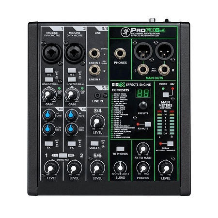 Mixer Analogo 6 canales Mackie ProFX6 V3