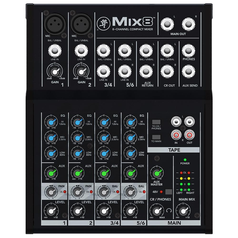 Mixer Analogo 8 canales Mackie Mix8 1