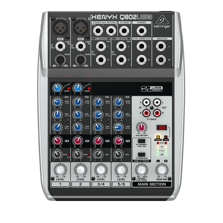 Mixer Analogo Behringer Xenyx Q802USB 1