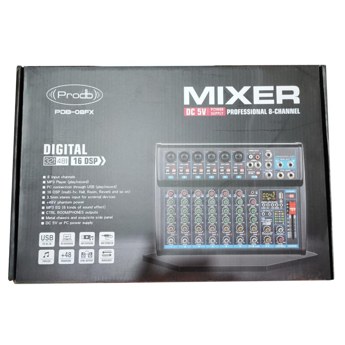 Mixer Analogo 8 canales Prodb PDB-08FX 3