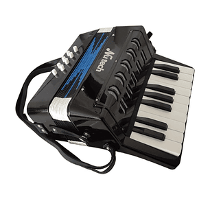 Acordeon Infantil 17 Notas Nutech 5411 Negro