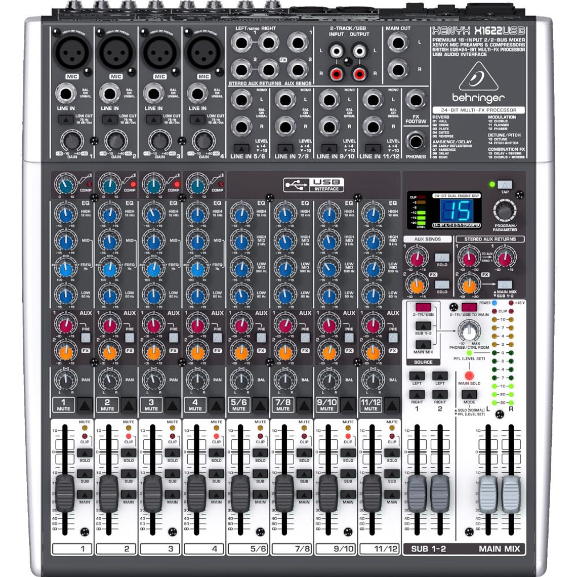 Mixer Analogo de 16 canales Behringer XENYX X1622USB 1