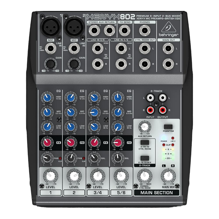 Mixer Analogo de 6 canales Behringer XENYX 802 1